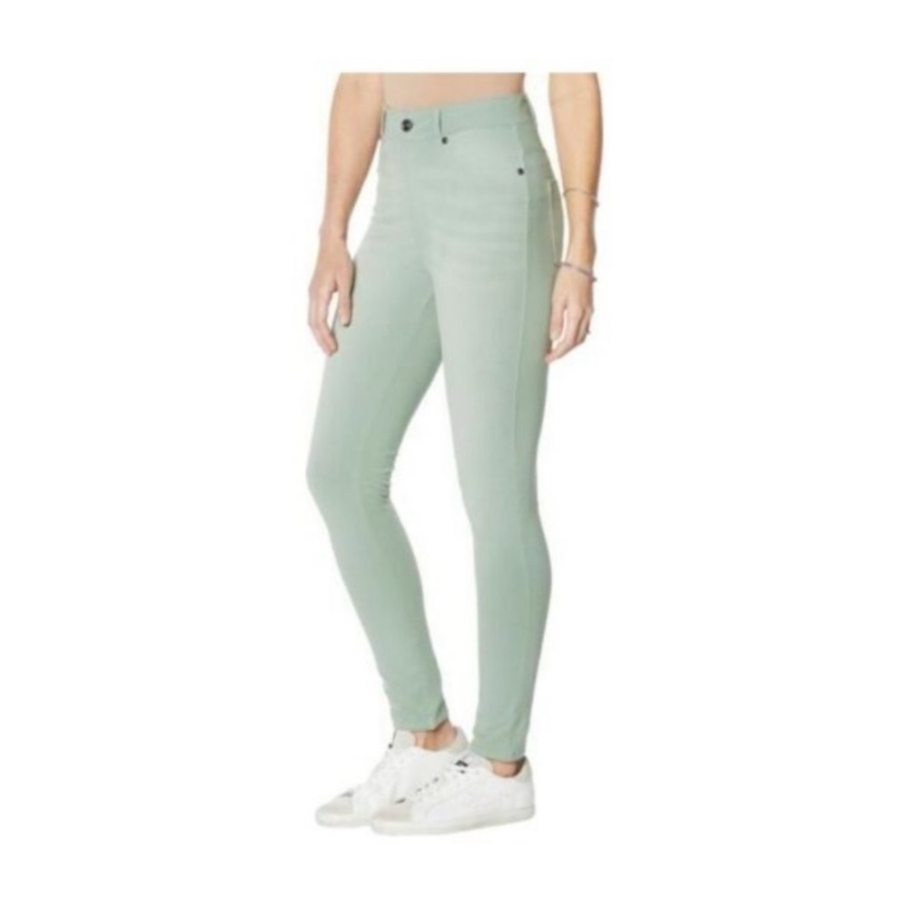 NWT Diane Gilman Knit Flex STRETCH Skinny Jegging Jeans, Moss Green. Pockets